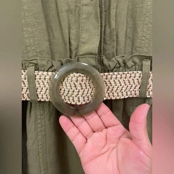 Zara women’s casual midi dress with belt - Picture 4 of 5